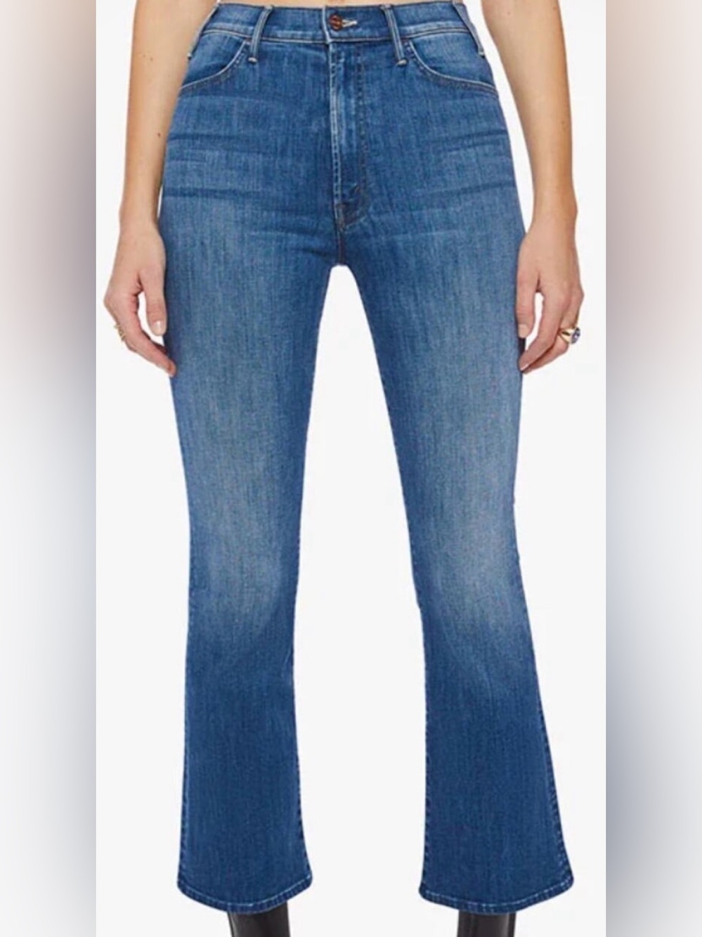 Mother Jeans The Hustler Ankle High Rise Flare One Trick Pony 26